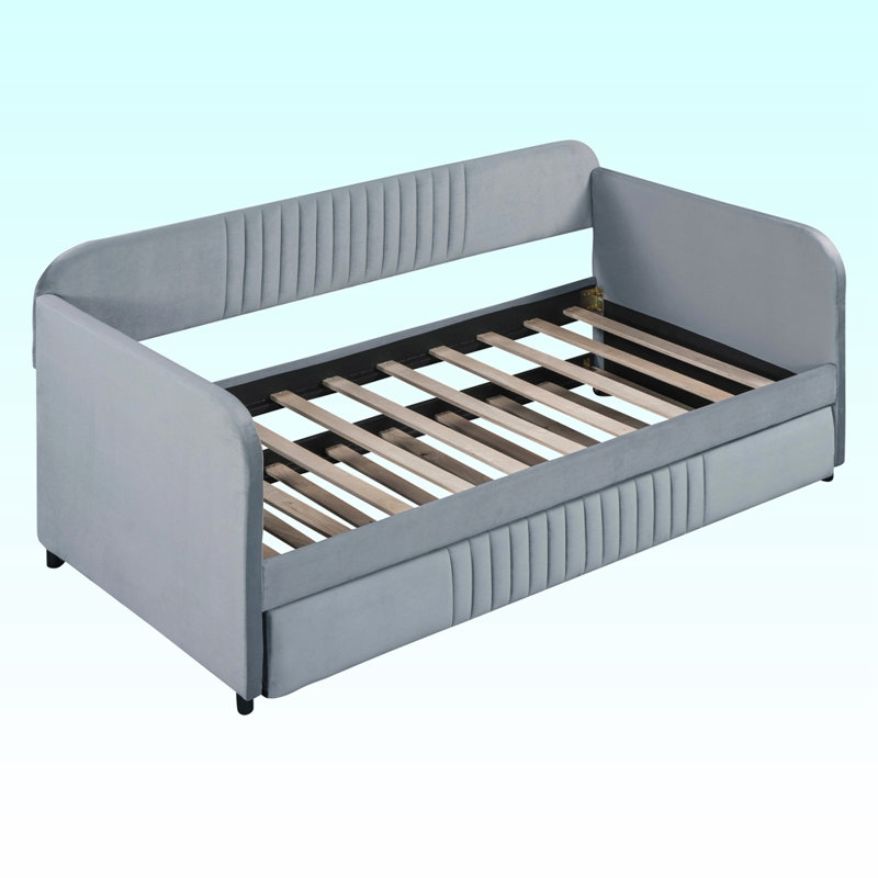 Upholstered Daybed, Light Blue