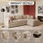 Eyisean 102" Chenille Modular Sectional Sofa with Ottoman, 3-Seater L Shape Cloud Couch with Upholstered & Pillow, Comfy Sleeper Sofa for Living Room, Bedroom, Office, Apartment, Easy Assembly-828026291-1043741556