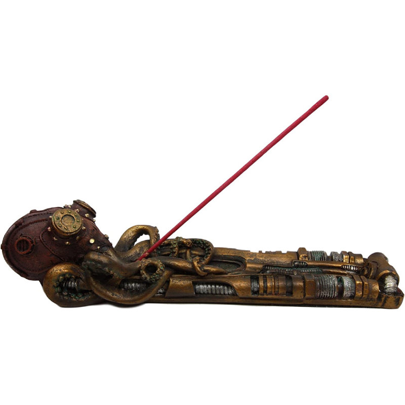 Figurine de brûleur d'encens Renato Steampunk Kraken