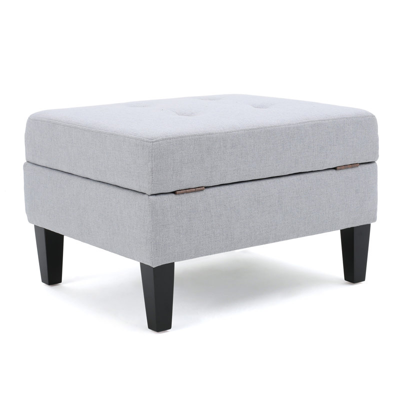 STORAGE OTTOMAN, Light Gray