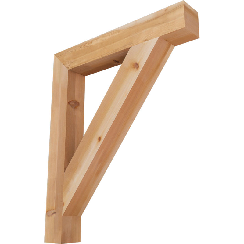 Support de bloc traditionnel, Cèdre rouge de l'Ouest (lisse), H 48 po x l 6 po x P 40 po