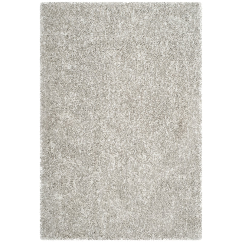 Tapis gris clair Chamiyah , Rectangle 5 pi x 8 pi