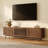 Mid-Century Modern TV Stand, Sliding Door, Fully Assembly-114660536-114660537