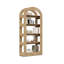 Étagère en bois de teck de 70,86 po de hauteur à 5 niveaux, bibliothèque moderne en bois avec étagère, bureau, chambre à coucher et salon