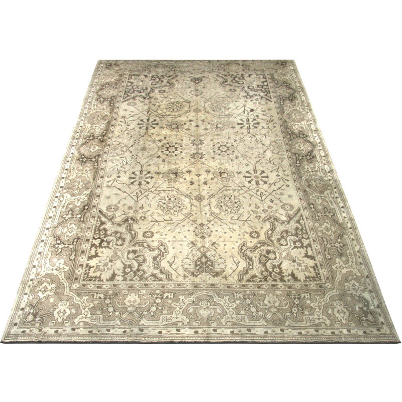 OverSize One-of-a-Kind 11'6" X 17' 1900s Wool Area Rug in