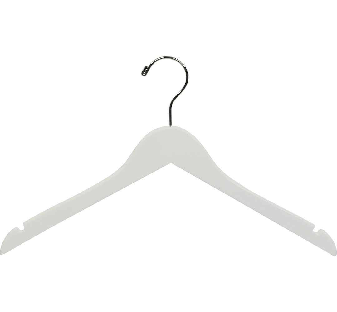 Wood Non-Slip Standard Hanger for Dress/Shirt/Sweater (Set of 50) Rebrilliant 