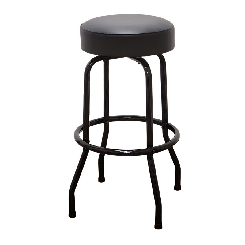 Retro Home Single Ring Swivel Bar Stool, Black