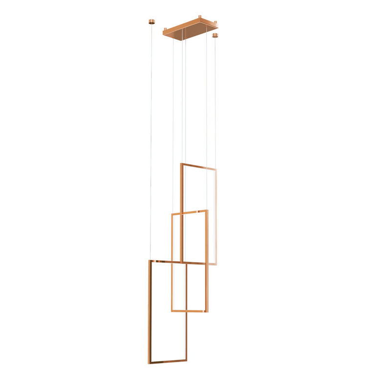Eire Vertical Pendant, Rose Copper