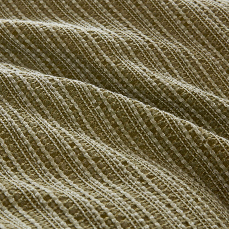 Ensemble d'édredon 3 pièces gaufré, Édredon double + 2 taies décoratives, Vert