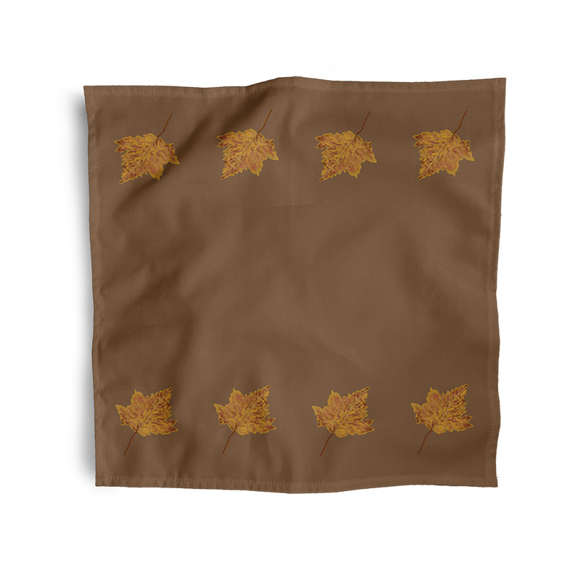 Clairann Li'l Leaf Napkins, Brown
