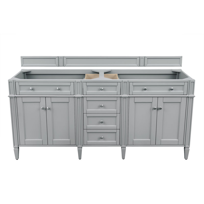 Brittany 72'' W Double Bathroom Vanity Base, Urban Gray