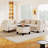 Modern Style Sectional Sofa with coffee table, with Storage Ottoman-1521821050