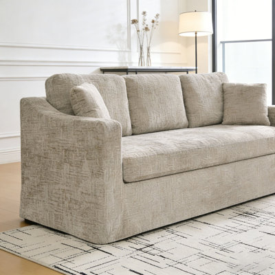 83.86" Wide Modern Casual Chenille Fabric Sofa