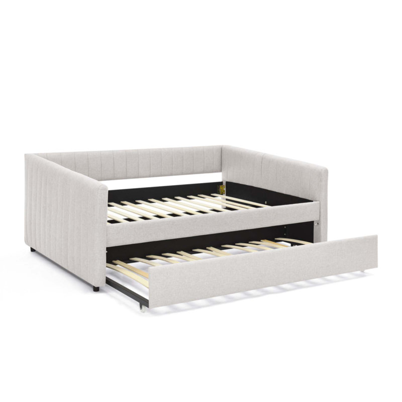 Daybed With Trundle Upholstered Sofa Bed, Full