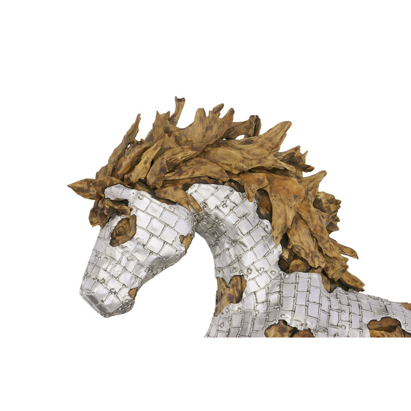 Mustang Horse Armored Sculpture, Galloping