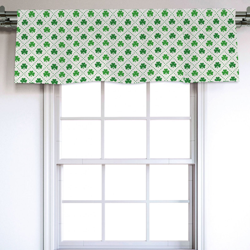 Sateen Floral Ruffled Window Valance