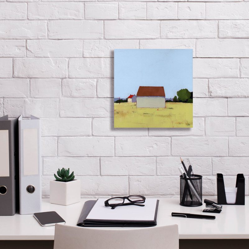  «House Beyond» par Ruth LaGue, art mural sur toile, 12 po x 12 po