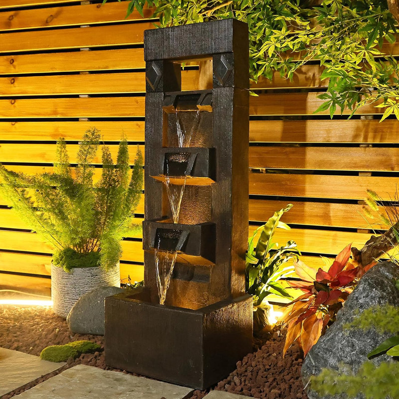 Handcrafted Outdoor Weather Resistant Floor Fountain