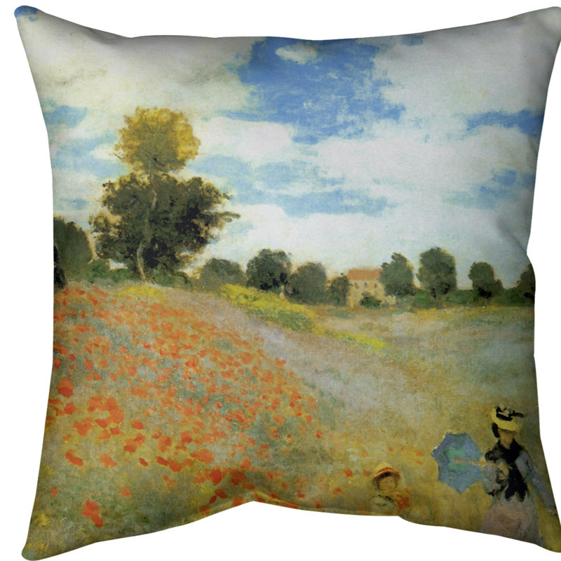Oreiller en monets claude near field argenteuil, Polyester sergé