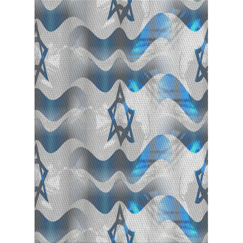 Tapis de zone gris en laine touffeté à la main Corbitt