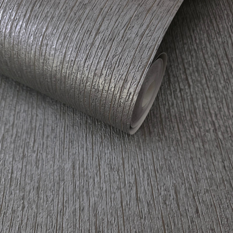 Papier peint texturé taupe gris argenté