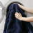 Madison Park Vivienne Navy Faux Fur Basketweave Texture 50x60" Throw-1049744765