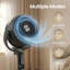 Standing Fan With Remote, 8 Speeds, Quiet Operation, Oscillating Air Circulator For Bedroom, LED Display, Black-125280261