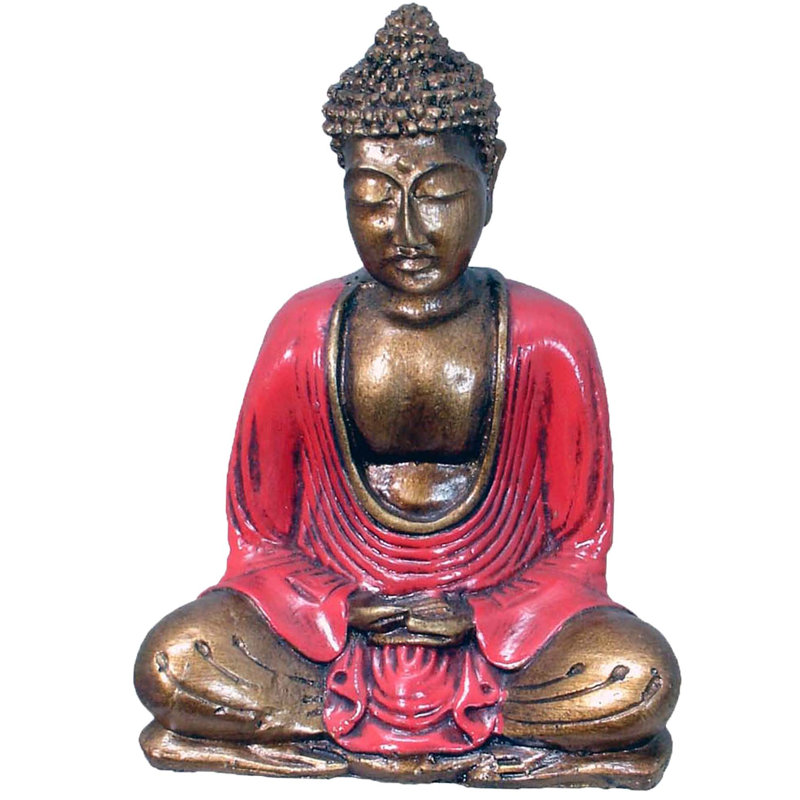 Figurine méditation bouddha ganti Erables, Rouge