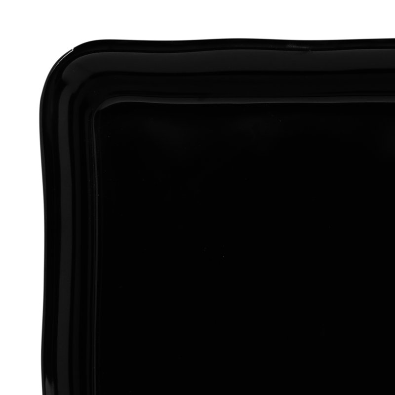Plateau en mélamine biologique, Noir, H 1,5 po x l 10 po x P 10 po
