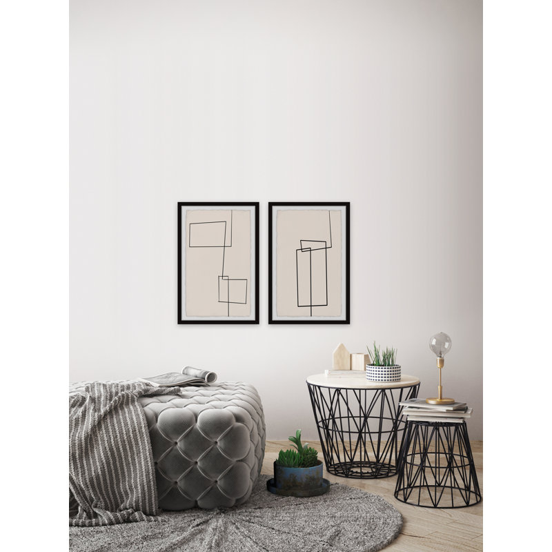 " Unbroken Lines " 2 - Pieces, 20" W x 30" H