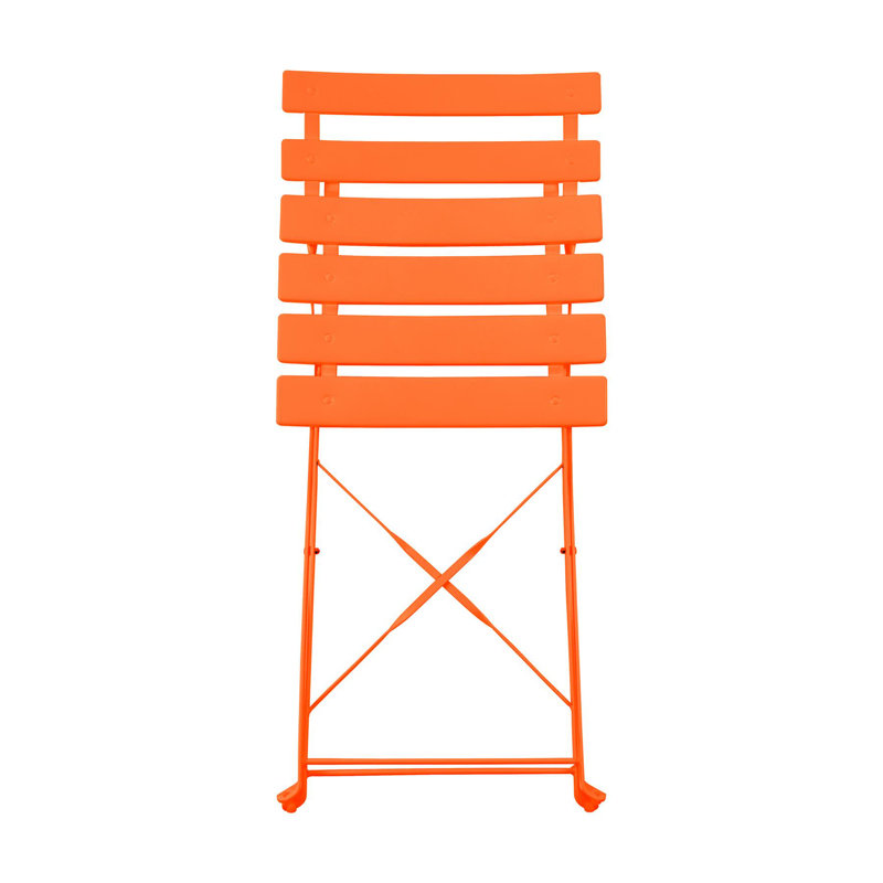 Harbour Housewares - 2 Seater Sussex Bistro Set - Round, Orange
