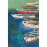 Docked Boats II Painting by Helen Parker