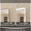 Miroir de salle de bain 48 x 36 à brouillard avec fonction à intensité variable - 3000 lumens, cadre en fer blanc, arrêt automatique après 1 heure de brouillard de meuble-lavabo, luminosité et options de couleur personnalisables-1012578986-1012578991
