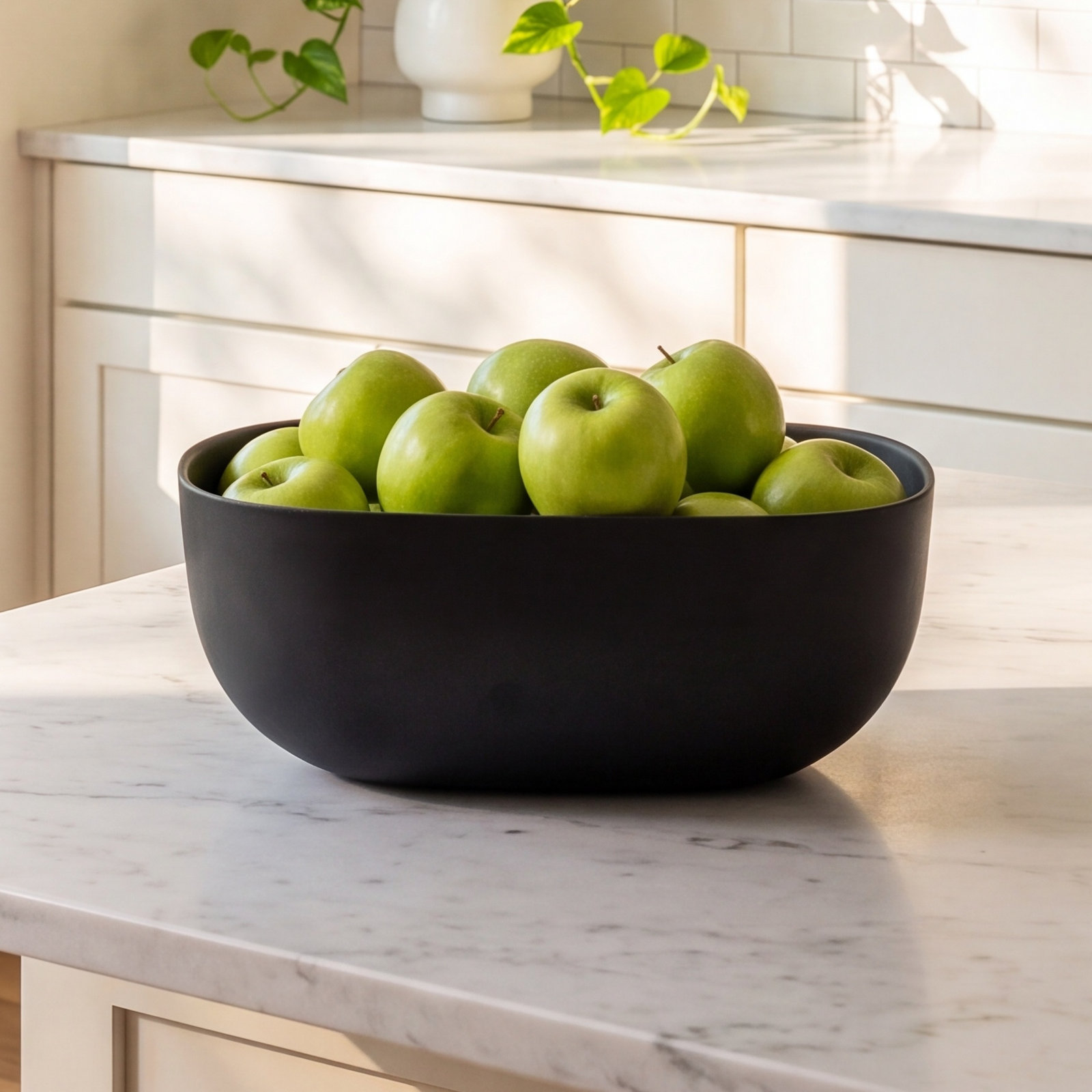 Gusto Bamboo Large Salad Bowl, Black