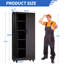 Armoire de rangement en métal 71 po avec roulettes et serrure