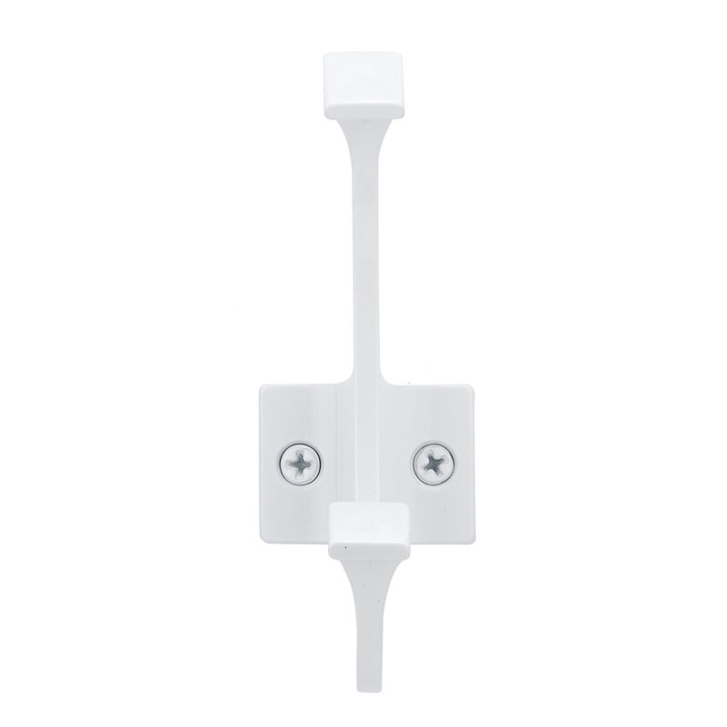 Crochet mural en métal, Blanc