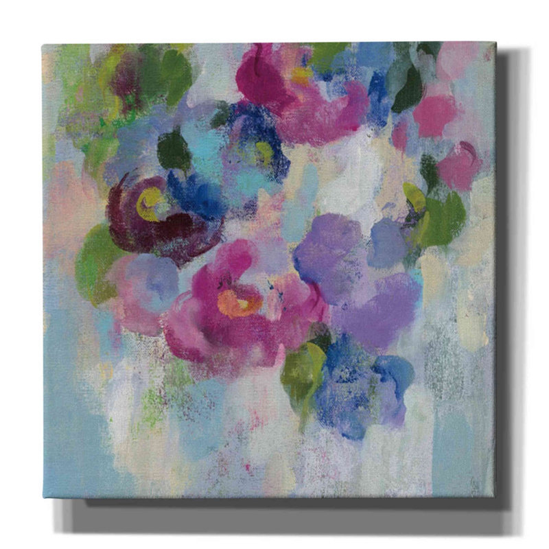 Rose et bleu II par Silvia Vassileva, H 18 po x l 18 po x P 0,75 po