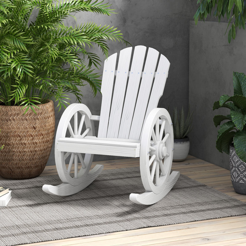 Wooden Rocking Chair, White