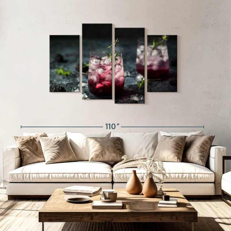 Yarlin Blackberry Lemonade Cocktails, 48'' H x 75'' W