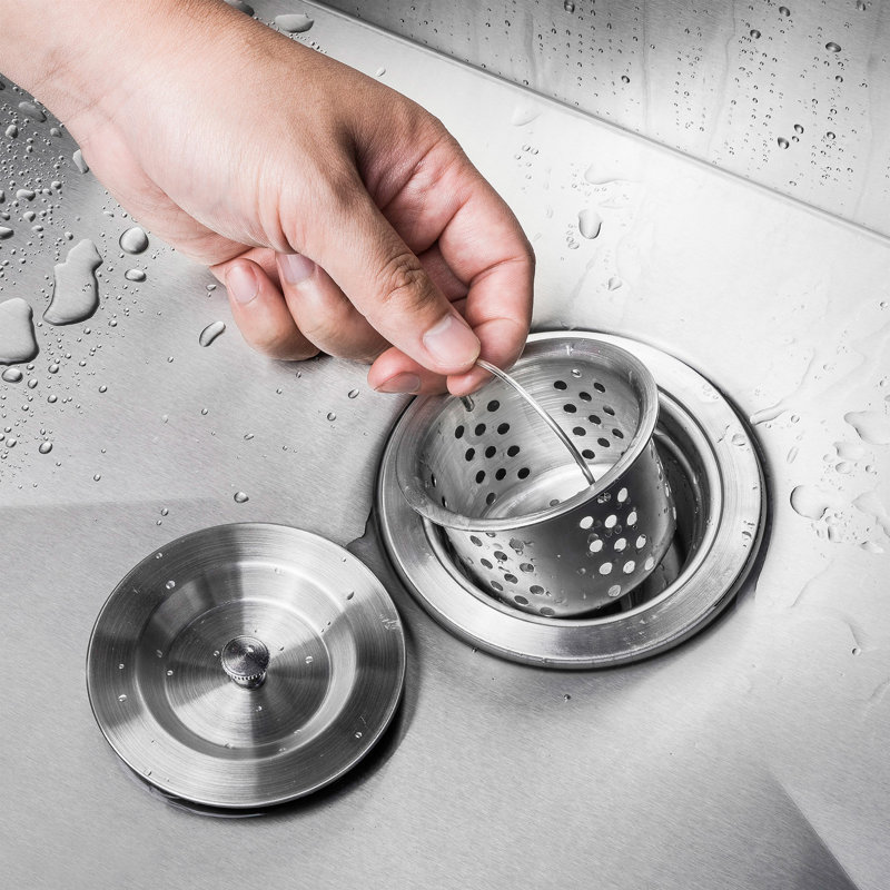 33" L x 22" W Undermount Kitchen Sink with Basket Strainer