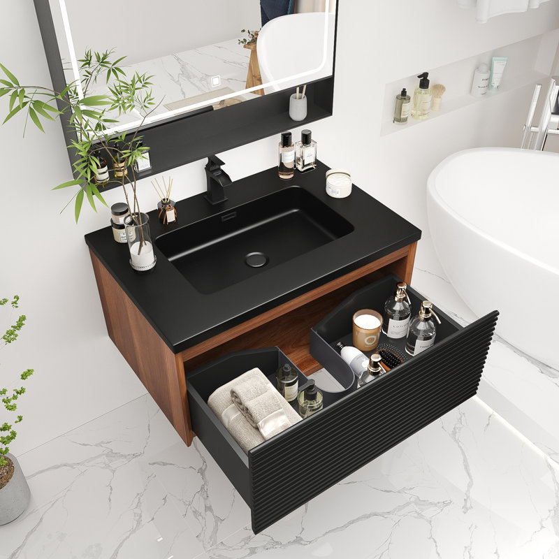 Base de meuble-lavabo simple mural seulement, 30''