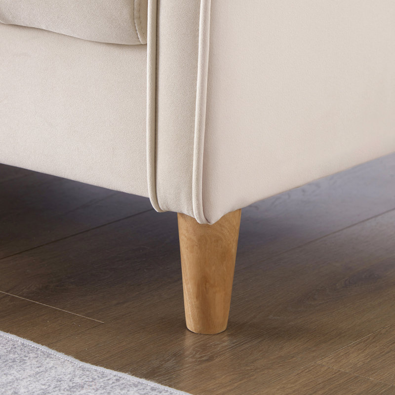 Causeuse rembourrée de conception moderne pour le salon , Beige