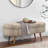 Ottoman Oval Storage Bench,Rubber Wood Legs-639843945