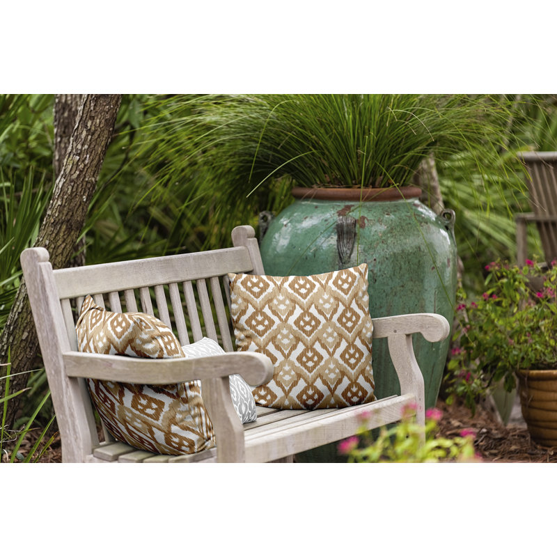 Housse et insert de coussin carré Happy Hippy, Brun, H 16 po x l 16 po