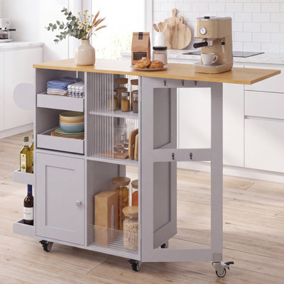 120 cm W Kitchen Cart with