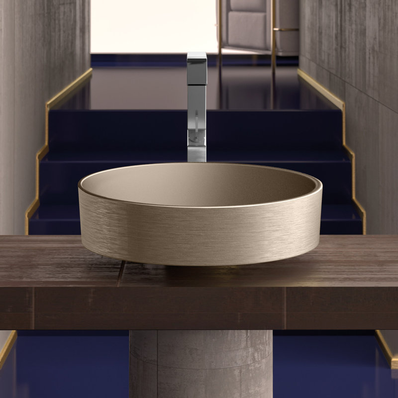 Metropole 16.2'' L Bathroom Sink, Brushed Platinum