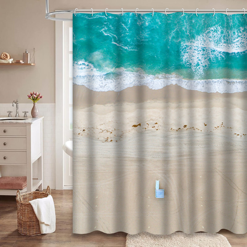 Rideau de douche Beach Sunset, L 72 po x l 84 po