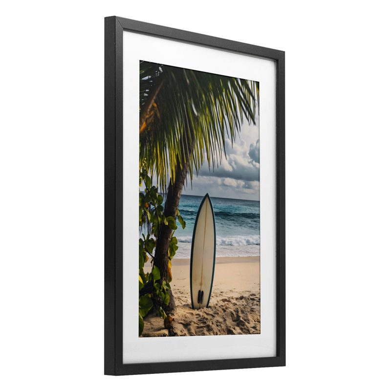 «Seaside Surf Adventure», reproduction encadrée sous verre, design par LSR Design Studio, H 20 po x l 14 po