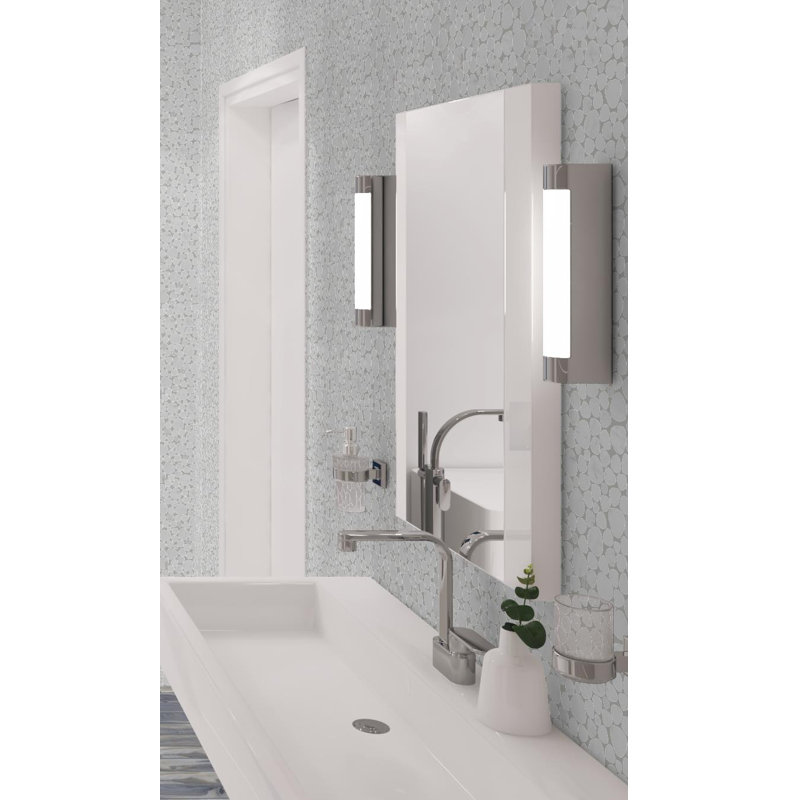 Oasis Natural Stone Pebble Mosaic Sheet, Halo