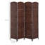 Paravent de 6 pi de hauteur - brun. Tissage de cloisons avec Nuance artistique. Paravent pliable pour plus de commodité. Quatre panneaux. Portable et espace-31230686-116067118-127659247
